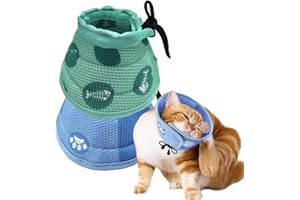 Moollyfox Collare Elisabettiano Regolabile Per Gatti Morbidi, Collare Anti-morso/leccatura, Collare Per Il Recupero Della Protezione Dell'animale Domestico, Collare Per Gatti