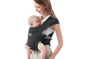 Marsupio Neonato Ergonomico, MOMTORY Marsupio, 3-12kg Portabebè per Neonati Extra Morbido ed Ultraleggero,Neonati a Bambini con Chiusura Uncino & Asola per Un Facile Regolazione