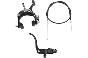 Niejgay Set freno anteriore Fixie per bici da corsa incrociatore, set freno per bicicletta, kit freno laterale, set per la maggior parte delle bici Fixie nero