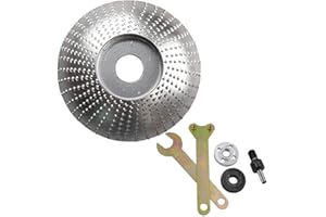 GOOBUY Gasea Muela de Madera para Amoladora, Muela de Ángulo de Madera, Lijado de Amoladora Angular de Madera, Disco Abrasivo Conformado Pulido Disco Herramienta de Corte de Carpintería - Plata