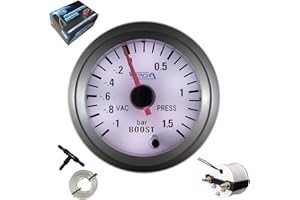 Manomètre Vega® pression turbo -1 à 1,5 bars 7 couleurs fond blanc 52 mm