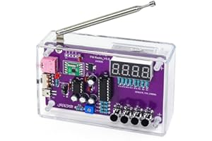 ZYWUOY Kit de radio FM, kits de práctica de soldadura, kit de soldadura electrónica, kit receptor de módulo de radio 87-108 MHz (con estuche)