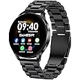 GameSir EVO Vista Premium Metal Smartwatch, 1.3” HD Display Bluetooth Calling, Fitness & Sleep Tracker, 100+ Sports Modes, IP67 Waterproof Compatible with Android & iOS for Men’s & Women (Black)