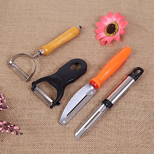 Preisvergleich Produktbild XJoel Classic Schälmesser Haushalt Gemüse Früchte Schälmaschinen Edelstahl Geschälte Messer Küche Werkzeuge Küche Gadget Packung von 4