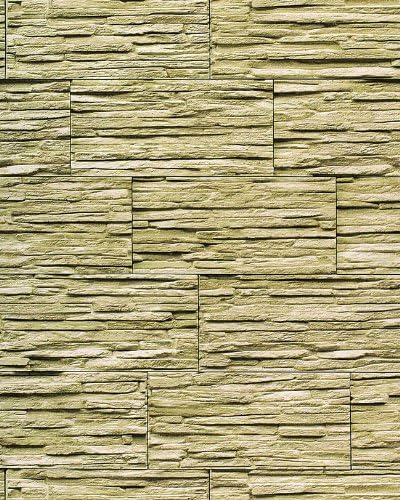 Vinyl Wallpaper Wall Modern Textured Stone Natural 1003-35 Brick Decor Washable Olive-Green Green 5.33 sqm (57 sq ft)