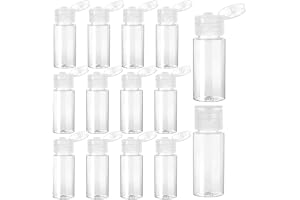 15 ml reseflaskor, 12 stycken flip cap, genomskinliga flaskor för flygplan resor, kosmetika behållare, tom dispenser, plastfl