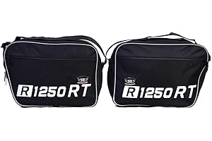 GREAT BIKERS GEAR - Sacs pour sacoches latérales BMW R1250RT - Paire de sacoches imprimées - Noir