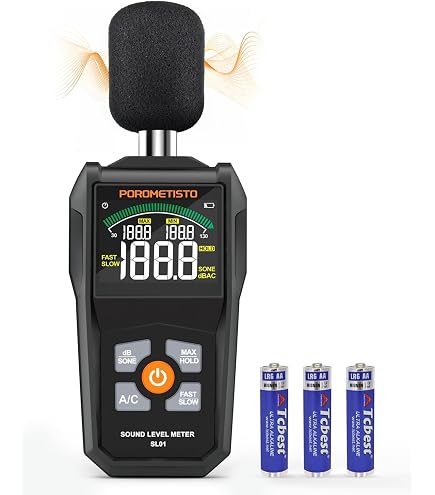 Medidor De Nivel De Sonido Digital | Rango 30-130 DB | Conexión Bluetooth | Ponderación A/C | Pantalla LCD