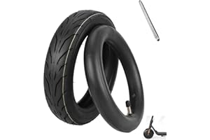 Sekepingo 10 Inch Electric Scooter Tire, 10x2.125 Electric Scooter Thicken Replacement Rubber Tyre for Ninebot Segway Scooter F20 F25 F30 F40 with 1 x Tire & 1 x Inner Tube 1 x Metal Tyre Stick