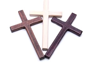 Generic 2pcs Christ Wooden Crosses Hand Carvings Religious Cross Christian Pray Crucifix Jesus for Men & Women Ornaments For Church, House Warming, Wedding (Wine Red)
