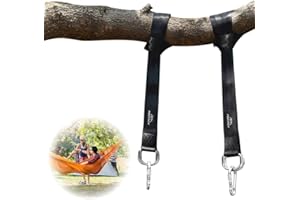 POOTACK 1 Paar Schaukel Befestigung per Polyester - Hängematte Befestigung Swing Hanging Gurt Kit - Faser Riemen mit 2 Safety Lock Karabiner Haken und 2 langlebige D-Ring, Carry Pouch (150CM)