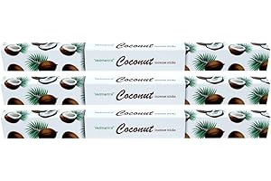 Vedmantra Incense Sticks - 20 Sticks x 3 Pack - Premium Series (Coconut)