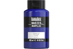Liquitex 8870325 Basics - Pittura acrilica, Pigmenti per artisti monopigmentati, Resistente alla luce, durevole nel tempo, Finitura satinata, Flacone da 400 ml - Blu Oltremare