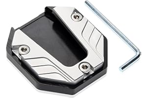 Dorart Home Poggiapiedi Moto Posteriore, Moto Alluminio Poggiapiedi Posteriore Montare Tacco Piastre, Piastra di Supporto Universale per l'Estensione del Cavalletto Laterale Moto, Accessori per Moto