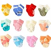 MAMAMORO Socks for New Born Baby | Soft Cotton Baby Socks 0 to 12 months for Newborn Boys & Girls - Pack of 4