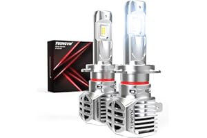 TUINCYN Bombillas H7 LED 120W 24,000LM 6000K Blanco, 600% Super Brillante H7 Alto/Bajo de Faros de Coche, Sin Polaridad Plug and Play No Requiere Adaptador Lámpara Halógena de Reemplazo (2pcs)