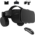 VR Set Virtual Reality VR for Phone, Wireless Bluetooth VR Headset VR Goggles 110°FOV, Support 4.7-6.2" Cellphone Compatible for Android iOS iPhone 16 Pro 15 14 13 12 11 Pro Samsung Phones (Black)