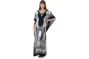 Looking Glam New Ladies Oversized Maxi Kimono Kaftan Tunic Kaftan Dress Free Size