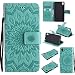 Produktbild Hozor PU Leder Hülle für Sony Xperia X 5.0 zoll Embossing Prägung Blumen Muster Ledertasche Weiche TPU Soft Rückseite Abdeckung Handytasche Bumper Schutzhülle Brieftasche Flip Case Wallet Cover Bookstyle Handyhülle Tasche Anti-Scratch Shell Folio Klapphülle mit Standfunktion Magnetverschluss und Kredit Kartenfächer - Hellgrün