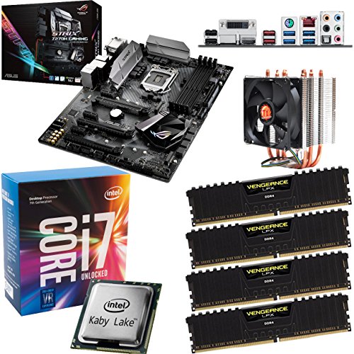 INTEL Kaby Lake Core i7 7700K OC 4.8Ghz CPU, ASUS ROG Strix Z270H Gaming Motherboard & 32GB 3200Mhz Corsair DDR4 RAM & ThermalTake Contac21 Cooler OVERCLOCKED Pre-Built Bundle