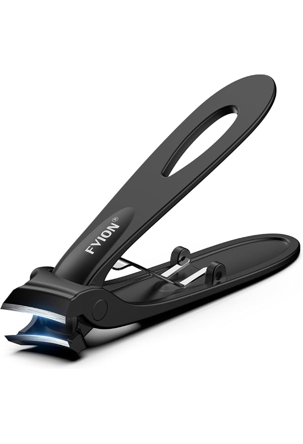 FVION Nagelknipser Set Mit Auffangbehälter – 2 Stück, Inkl. Nagelfeile (für Finger & Zehen)