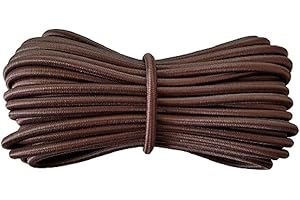 FABMANIA Cordon Élastique Rond - Bungee Shock Cord - 5 mm de diamètre - Marron - 10 mètres