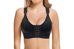 Gotoly Mujer Sujetador Deportivo de Cierre Frontal Sujetador para Postoperatorio Ropa interio sin Costura Racerback