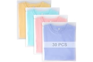 SOLVANT Zip Beutel 30 StüCk, 40x30 Cm, GroßE Wiederverwendbare Und Matte Zipper Beutel, Aufbewahrungsbeutel FüR Kleidung, Reisen, UnterwäSche, HandtüCher Und Schuhe