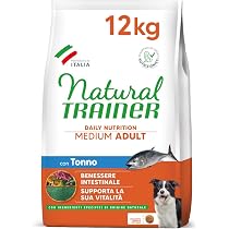 12 Kg Natural Trainer Hundefutter – Lachs Für Sensible Hunde (Puppy/Junior Medium/Maxi), Glutenfrei, Mit Omega-3