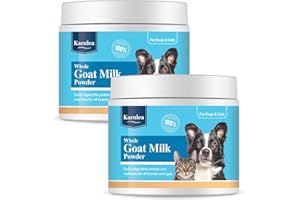 KARNLEA Whole Goat Milk Powder for Dogs & Cats | Digestive Health | Gentle on Digestion | Healthy Protein and Fats & Nutrients | Dog Milk | Cat Milk | 200g x 2 packs