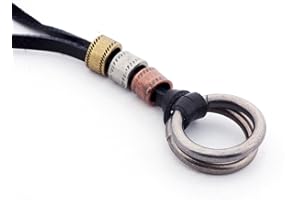 DonDon Collana da uomo con diversi ciondoli consegnato in pratico sacchetto nero