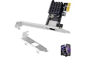 QNENEAM Carte Réseau PCIe Gigabit, Carte Ethernet PCIe PCI Express 1000/100/10 Mbps avec RTL8111H et Adaptateur RJ45 LAN, Compatible Windows 11/10/8/7, Linux, Mac OS, pour Ordinateur de Bureau Serveur