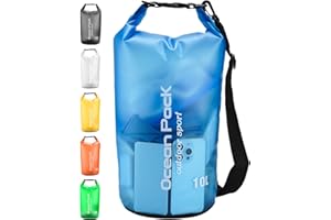 Henrycares Bolsa Estanca Impermeable 20L 10L 5L 2L, Dry Bag Mochila Estanca con Correa para el Hombro Ajustable Incluida, Ideal para Kayak, Buceo, Paddle Surf, Playa