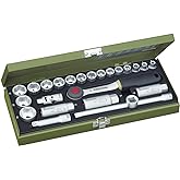 Proxxon lokma anahtar seti, kompakt set, 3/8 in&ccedil; cırcırlı, &ccedil;elik kutulu 24 par&ccedil;alı alet seti, 23110, 33,5 x 15 x 5 cm
