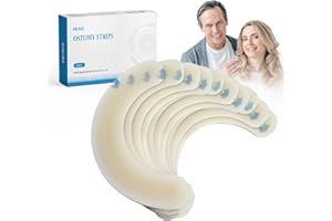 Heagimed 20PCS Ostomy Barrier Strips, Skin-Friendly Hydrocolloid Skin Barrier Strips, Elastic Barrier Strips for Stoma Bag Ostomy Colostomy Ileostomy Supplies