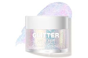 LANGMANNI Holografischer Körper Glitter Gel/Lidschatten Kosmetik-Grade für Körper,Gesicht,Haar und Lippe.Farbveränderndes Glitter Gel unter Licht. -1.35 oz (2# Sparkling Pink)