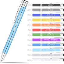 6 Stylos Bille 2-en-1 Avec Stylet - 12 Recharges - Corps Métal - Cadeau Bureau