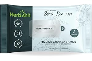 Herbishh Hair Color Stain Remover Wipes – Gentle Formula Dye Cleanup for Easy Hair Color Removal (25 Wipes, 1 Count)