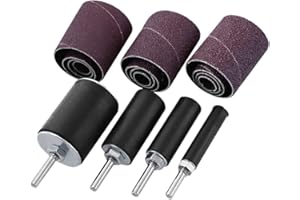 DROPFREE Trommelschleif-Set, 16-teilig, Schleiftrommel für elektrische Bohrmaschine, Zubehör für Trommelschleifer, mit Schleifhülsen