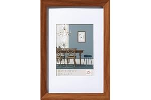 walther design Marco de fotos roble oscuro 20 x 30 cm con paspartú, Marco de madera Fiorito EF030P