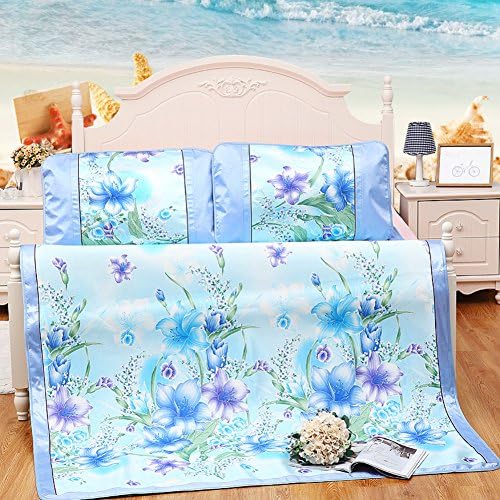 Summer ice silk mat three piece set/printable folding mat(1mat +2pillowcase)-A Queen2