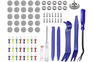 Anlising 140PCS Chinchetas Techo Coche,Botones Reparación Techo Coche,Tornillo de Reparación Techo Coche,Botón Hebilla de Techo de Coche,Grapas Techo Coche,Fijación al Techo del Coche,para Automóviles