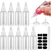Set 12 Bottiglie Per Salsa Da 120ml - Con Tappi, Adesivi E Accessori, Per Cucina E Craft