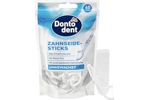 Dontodent Lot de 40 bâtonnets de fil dentaire avec étui