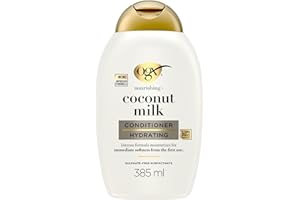 OGX Balsamo Nourishing + Coconut Milk, Balsamo capelli secchi con Latte e Olio di Cocco e Proteine del Latte, Trattamento districante capelli per una chioma morbida, luminosa e sana, 385 ml