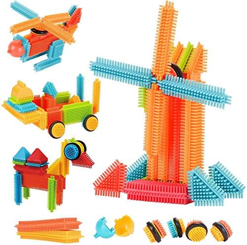 Liketo Bristle Shape 3D Building Blocks Tiles Construction Playboards, Creativity beyond Imagination, Inspirational, Recreational, Educational Conventional (150pcs)