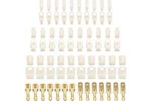 HUAZIZ 240 Pezzi 6.3 mm Kit di Connettori Elettrici, 2/3/4 Pin Terminale a Crimpare, Connettore per Cavi Elettrici, per Moto Auto Camion Scooter Barche Strumenti Elettrici