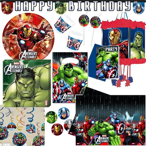 Tischdecke * AVENGERS ASSEMBLE * für Kindergeburtstag oder Motto-Party // Kinder Geburtstag Party Tablecover Motto Marvel Thor Iron Man Hulk Captain America - 2