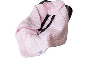 ‎ORSON FOR ORSON for® | Einschlagdecke babyschale, weiche für Neugeborenen |100% Bio-Baumwolle | Oeko-Tex | Winter | Babydecke für Kinderwagen, Kindersitz oder Babybett | Ganzjährig einsetzbar (Rosa b)