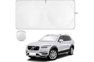 ZOIBV Car Sun Shade,Sun Shield for Windscreen,[210T Polyester Fabric] Sunshade Windshield UV Protector Front Window Reflector to Block 99.87% UV Rays for SUV, Truck (61"X34.6")